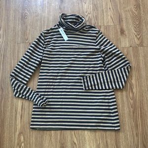 NWT Lands’ End fitted striped turtleneck